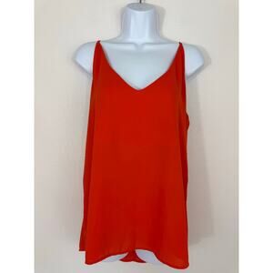 H&M Orange V-Neck Camisole Tank Top Size 14